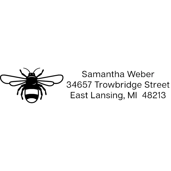 Premium Labels Personalized Address Labels - Flowers & Bumble Bees (BX 504) - Customizable