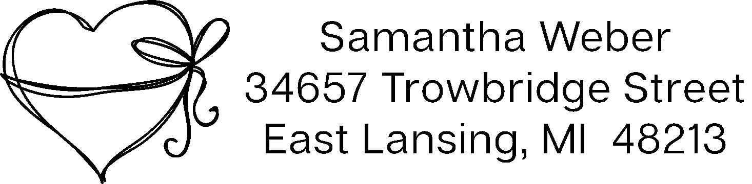 Heart Address Stamp