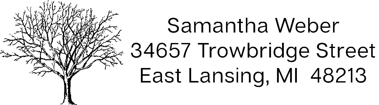 Winter Tree Address Stamp