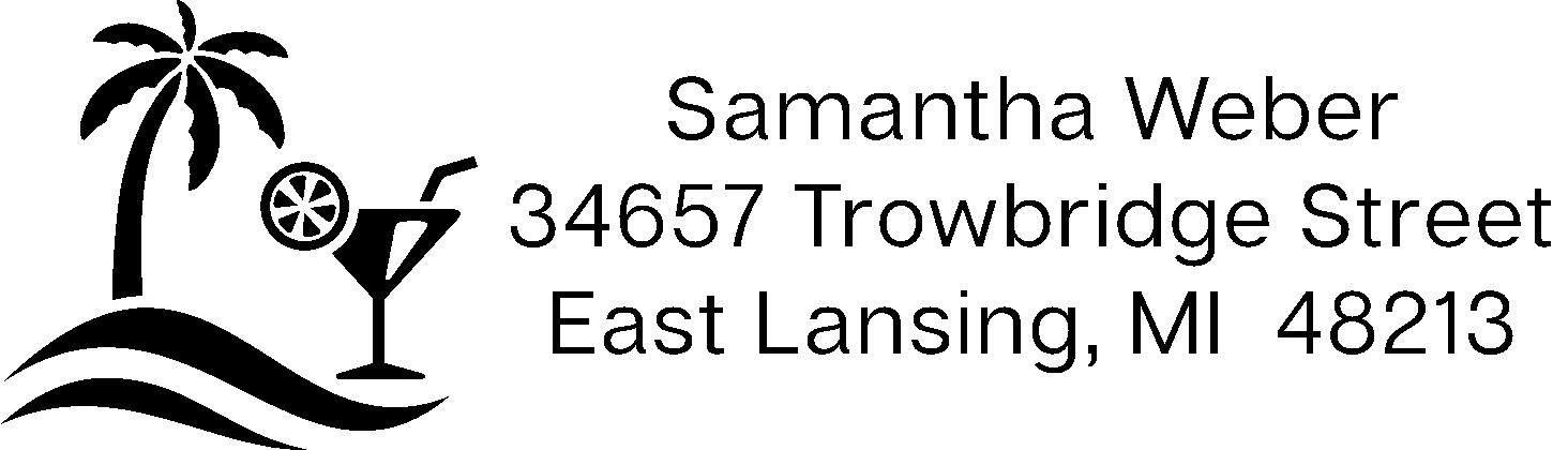 Beach Address Stamp