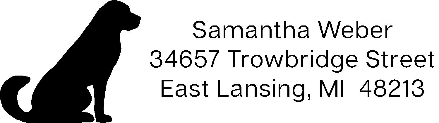 Silhouette Dog Address Stamp