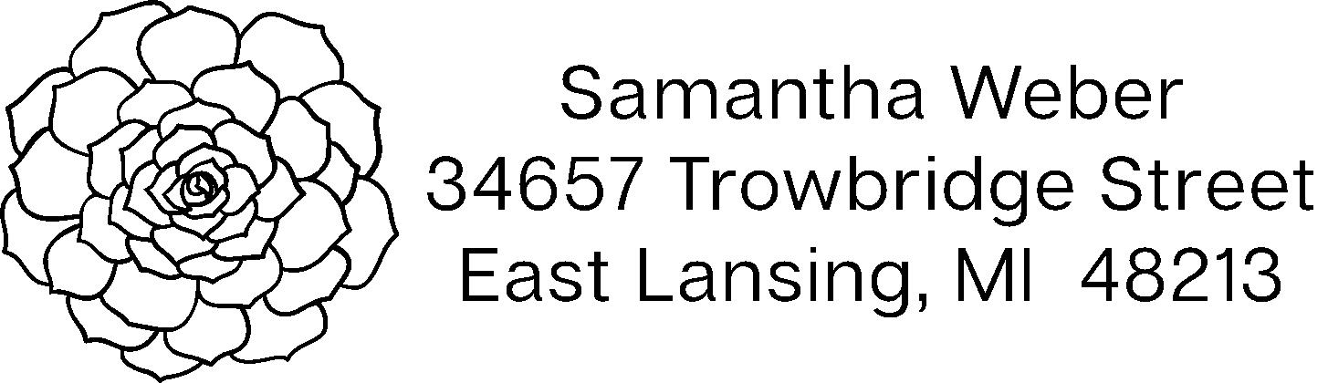 Succulent Address Stamp