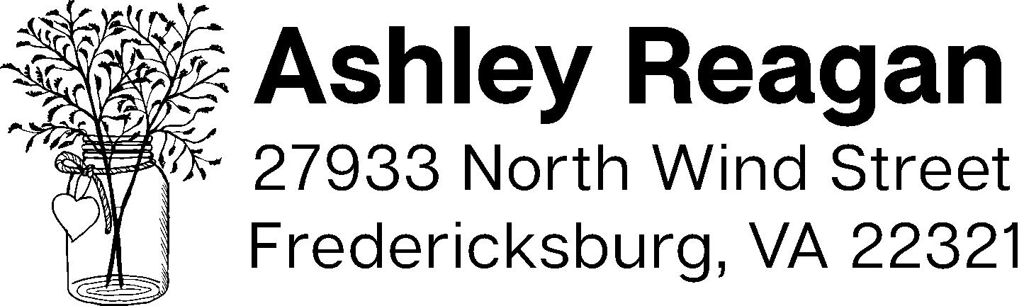 Rustic Florals Address Stamp