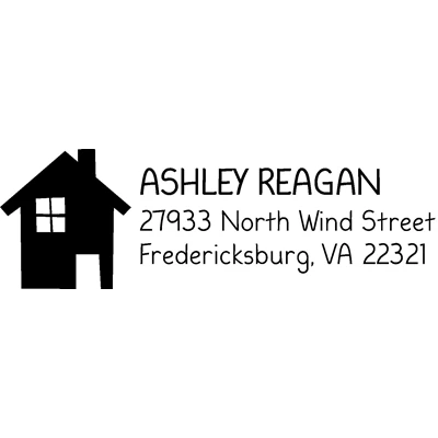 Simple House Silhouette Address Stamp