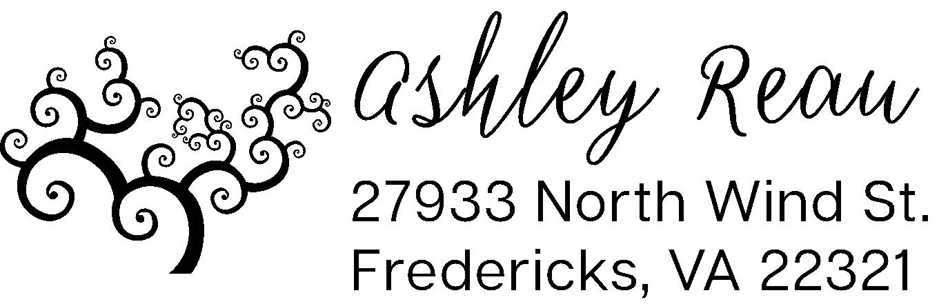 Swirly Tree Address Stamp