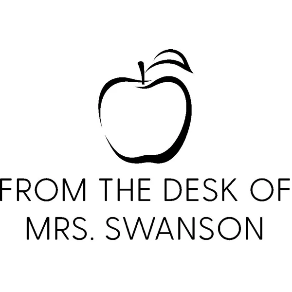 from the desk of teacher stamp 02