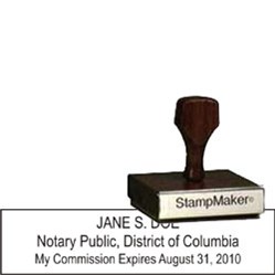 Notary Wood Rectangle - dist Of Columbia