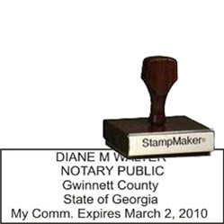 Notary Wood Rectangle - Georgia