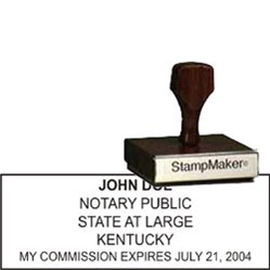 Notary Wood Rectangle - Kentucky