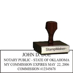 Notary Wood Rectangle - Oklahoma