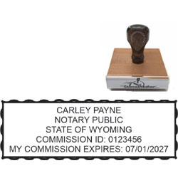 Notary Wood Rectangle - Wyoming