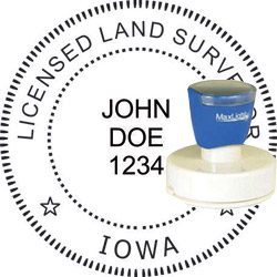 Land Surveyor - Pre Inked Stamp - Iowa