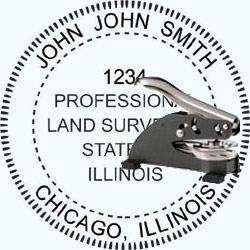 Land Surveyor Seal - Desk - Illinois