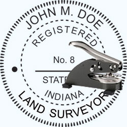 Land Surveyor Seal - Desk - Indiana