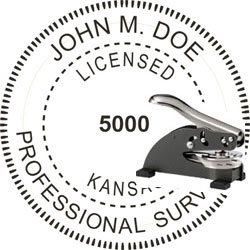 Land Surveyor Seal - Desk - Kansas