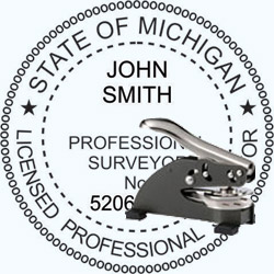 Land Surveyor Seal - Desk - Michigan