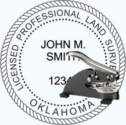 Land Surveyor Seal - Desk - Oklahoma