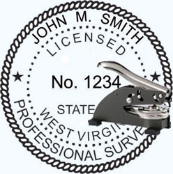 Land Surveyor Seal - Desk - West Virginia
