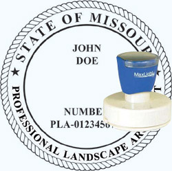 Landscape Architect Seal - Pre Inked Stamp - Missouri