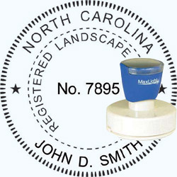 Landscape Architect Seal - Pre Inked Stamp - North Carolina