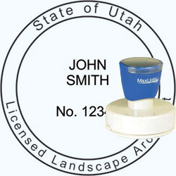 Landscape Architect Seal - Pre Inked Stamp - Utah