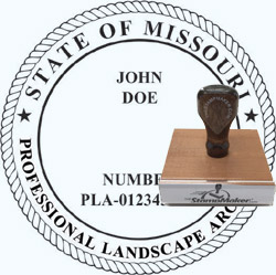 Landscape Architect Seal - Wood Stamp - Missouri