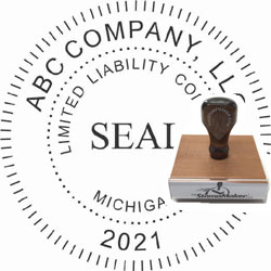 Limited Liability Company Seal Stamp - Wood