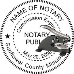 Notary Seal - Desk Top Style - Mississippi