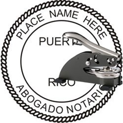 Notary Seal - Desk Top Style - Puerto Rico