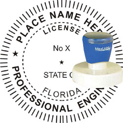 Engineer Seal - Pre Inked Stamp - Florida