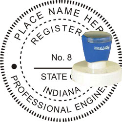 Engineer Seal - Pre Inked Stamp - Indiana