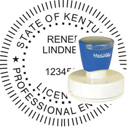 Engineer Seal - Pre Inked Stamp - Kentucky