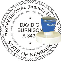Engineer Seal - Pre Inked Stamp - Nebraska