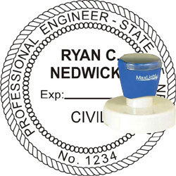 Engineer Seal - Pre Inked Stamp - Nevada