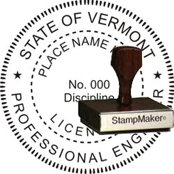 engineer stamp wood vermont seal thestampmaker sku