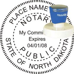 Notary Seal - Pre-Inked Stamp - North Dakota