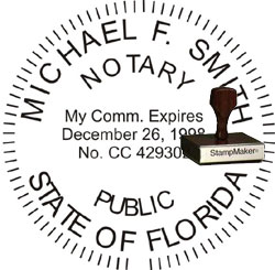Florida Wood Handle Notary Seal Stamp - theStampmaker.com