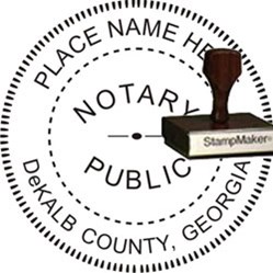 Notary Seal - Wood Stamp - Georgia