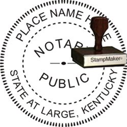 Notary Seal - Wood Stamp - Kentucky