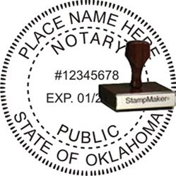 Notary Seal - Wood Stamp - Oklahoma
