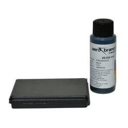 KIT - Black Indelible Cloth Ink #8384 and Size 3 Dry Pad
