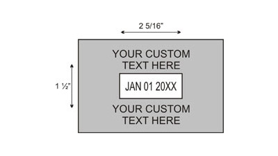  2000 Plus Traditional Date Stamp, Six Years, 1 3/8 X  3/16-Inch, Size 2 Dater (012731) : Business Stamps : Office Products