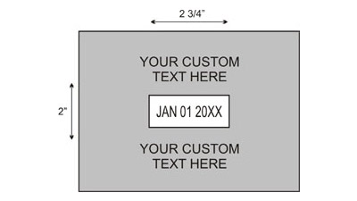 2000 Plus Traditional Date Stamp Six Years 1 3/8 X 3/16 012731 : Target